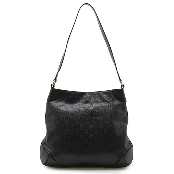 GUCCI Black Leather Shoulder Bag - Picture 1 of 8